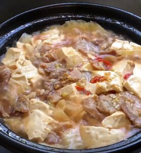 Braised Pork Belly with Cabbage and Tofu