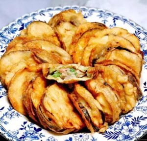 Fried Eggplant Stuffed with Pork