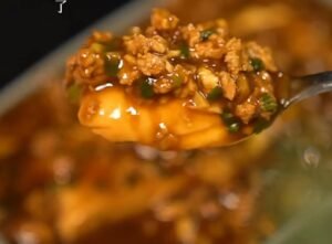 Braised Tofu with Minced Pork