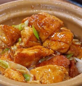 Braised Tofu with Scallions