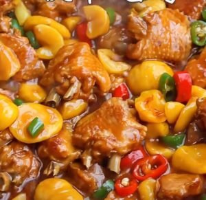 Braised Chicken with Mushrooms and Chestnuts